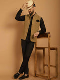 Even Apparels Pure Wool Nehru Jacket - Beige | Grocsy