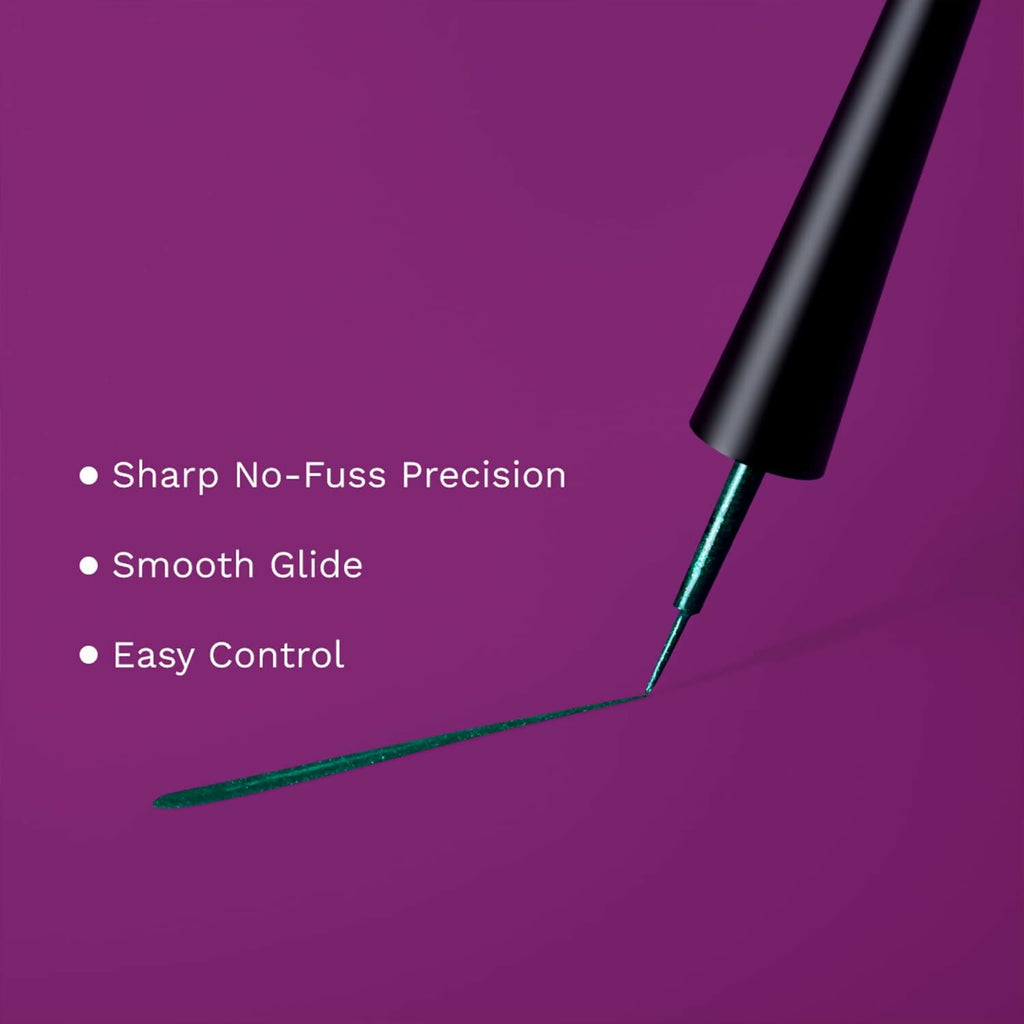Pilgrim Metallic Eyeliner Green Envy, Long Lasting & Smudge Proof Enriched With Argan Oil | Grocsy
