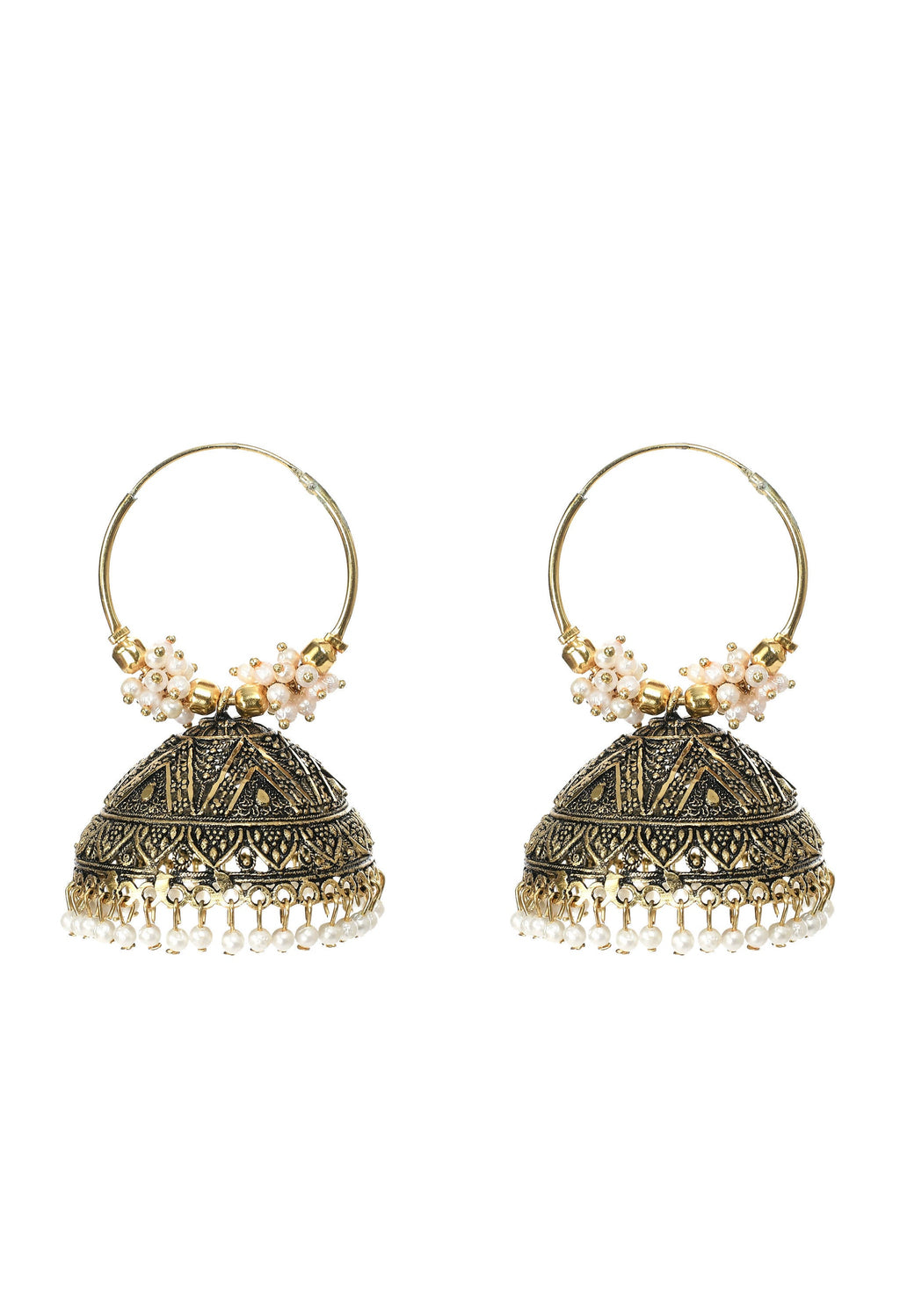 Mominos Fashion Johar Kamal Latest Designer Golden Color Jhumkas