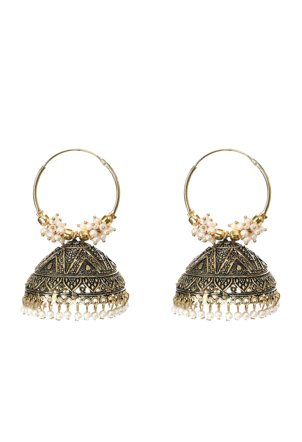 Mominos Fashion Johar Kamal Latest Designer Golden Color Jhumkas