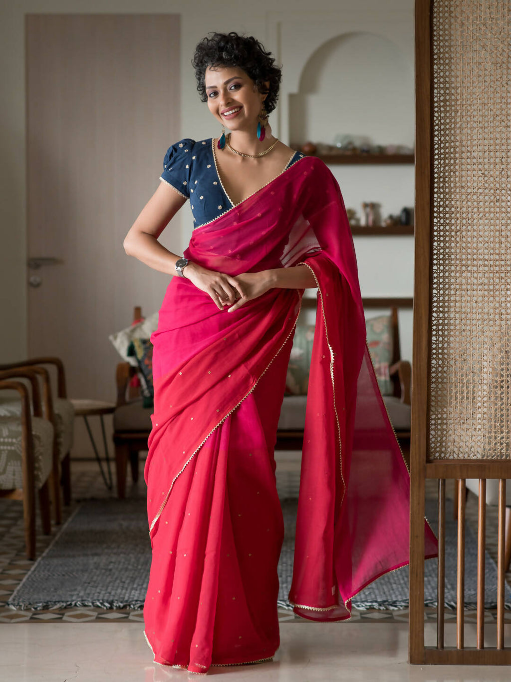 Suta Multi Color Woven Design Pure Cotton Saree | Grocsy