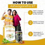 Divya Shree Ashwagandha Capsule & Musli Oil Combo | Grocsy