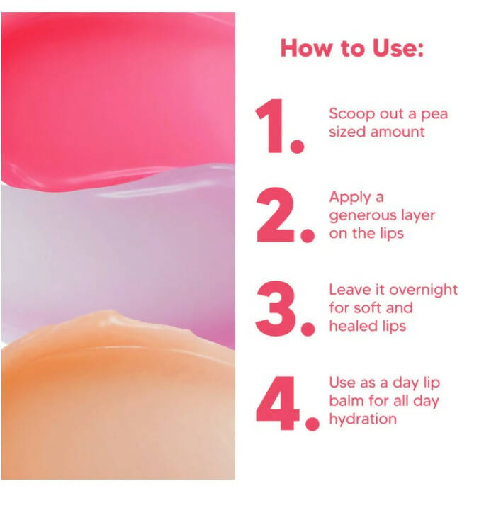 Ilana Lip Snooze Overnight Healing Vegan Lip Mask - Strawberry Lemonade | Grocsy