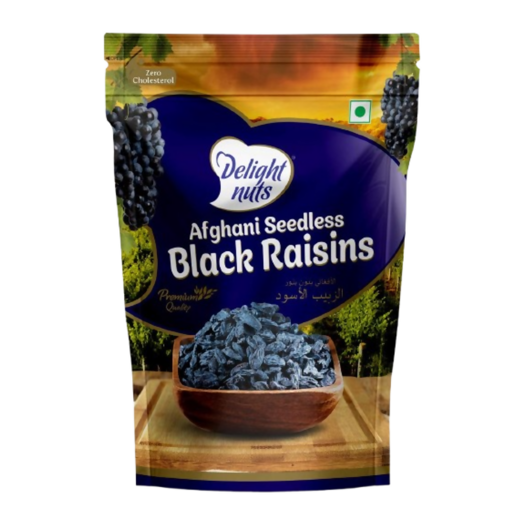 Delight nuts Afghani Seedless Black Raisins | Grocsy