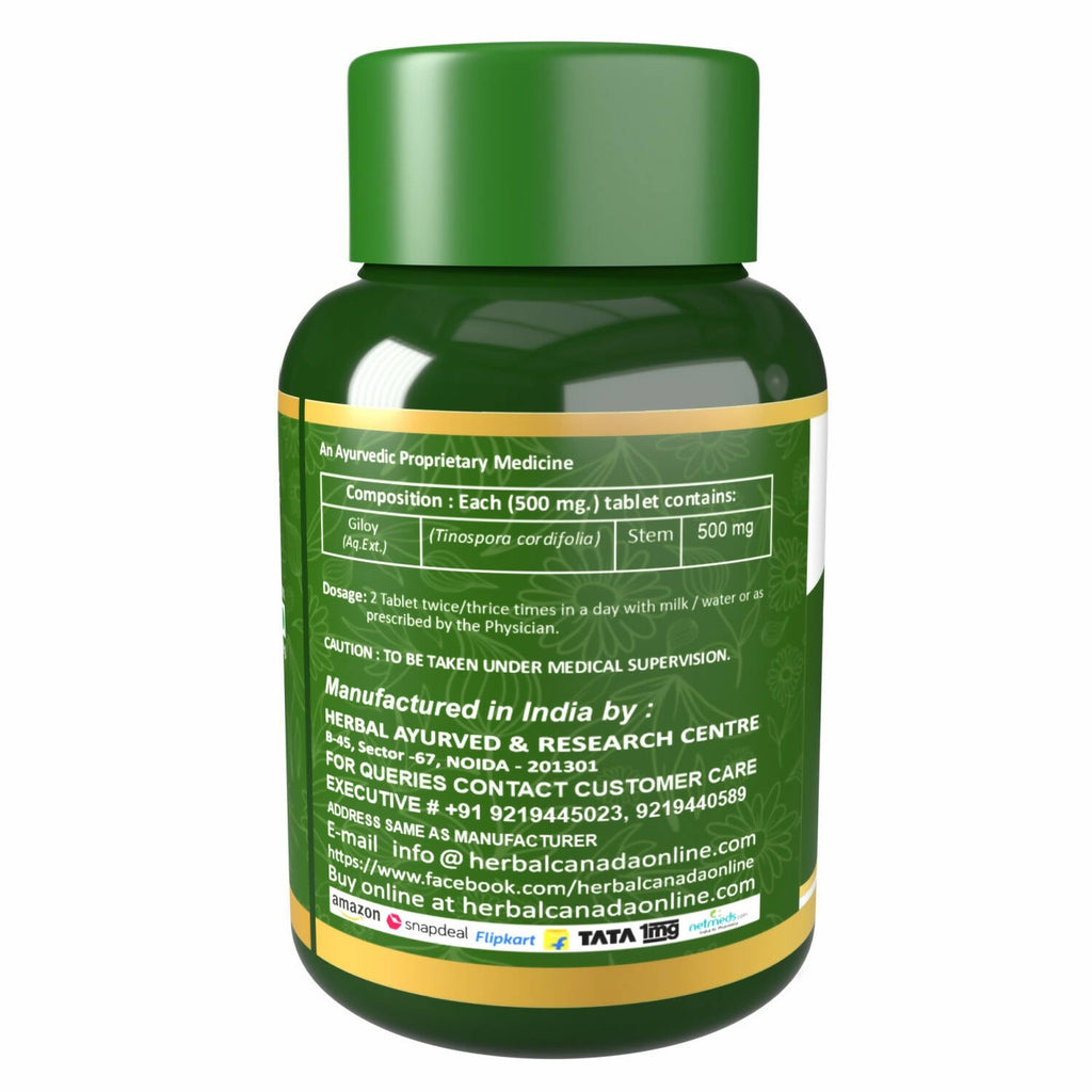 Herbal Canada Giloy Ghanvati Tablets | Grocsy