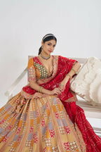 Kesar Fab Mustard Silk Embroidered Lehenga | Grocsy