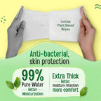 LuvLap Plant Based 99% Pure Water Extra Thick Unscented Baby Wipes | Grocsy