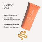 Foxtale Tinted Sunscreen SPF 50 PA++++ & Primer Shade 2 - Medium, Water Resistant with Dry-Touch Finish, Blurs Out Pores | Grocsy