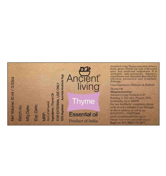 Ancient Living Thyme Essential Oil | Grocsy