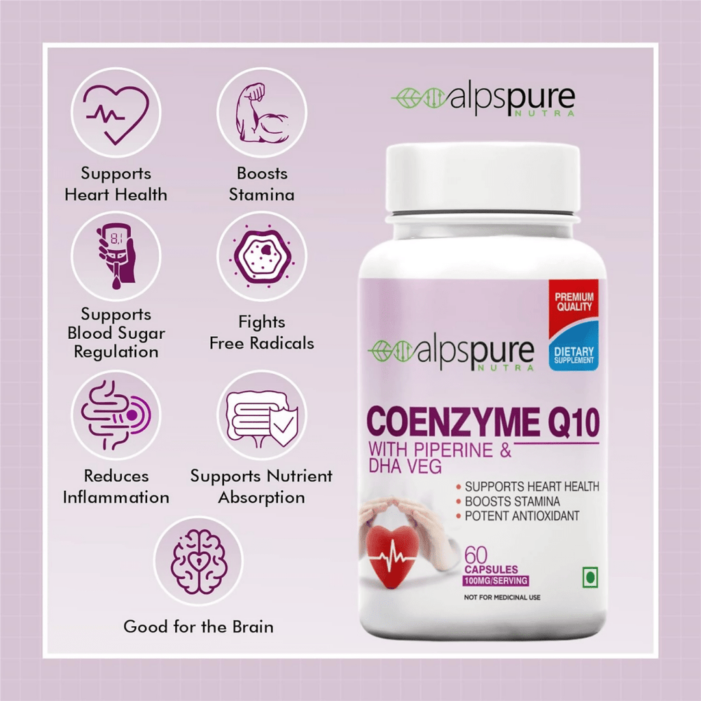 Alpspure Nutra Coenzyme Q10 Capsules | Grocsy