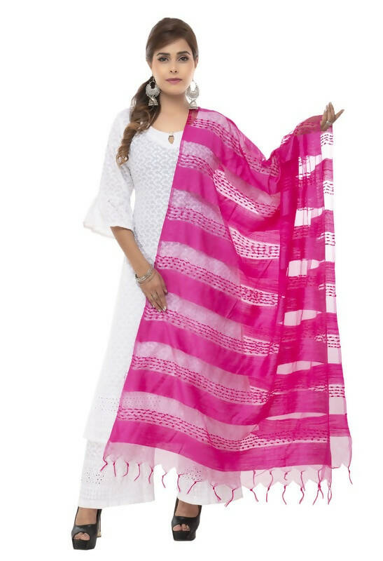 Mominos Fashion Moeza Cotton Payal Design Pink Dupatta | Grocsy