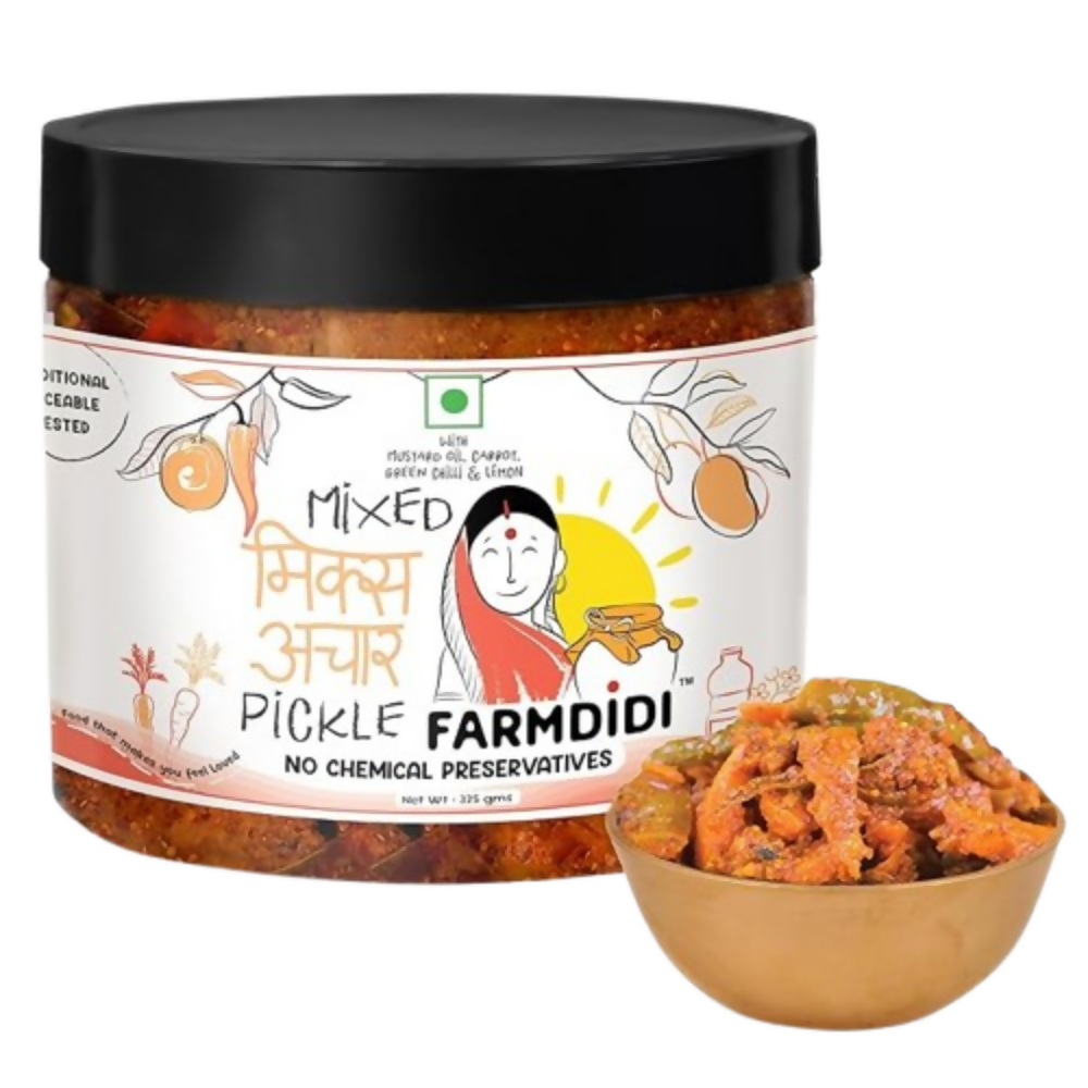 FarmDidi Mixed Pickle - Tangy & Salty | Grocsy