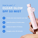 52 Sundaze Rosewater Sunscreen Mist SPF 50+ PA++++ Sunscreen Spray, Clear Glow SPF Mist | Grocsy