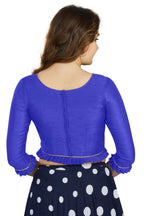 Aastha Fashion Women's Blue Art Silk Designer Party Wear Readymade Blouse | Grocsy