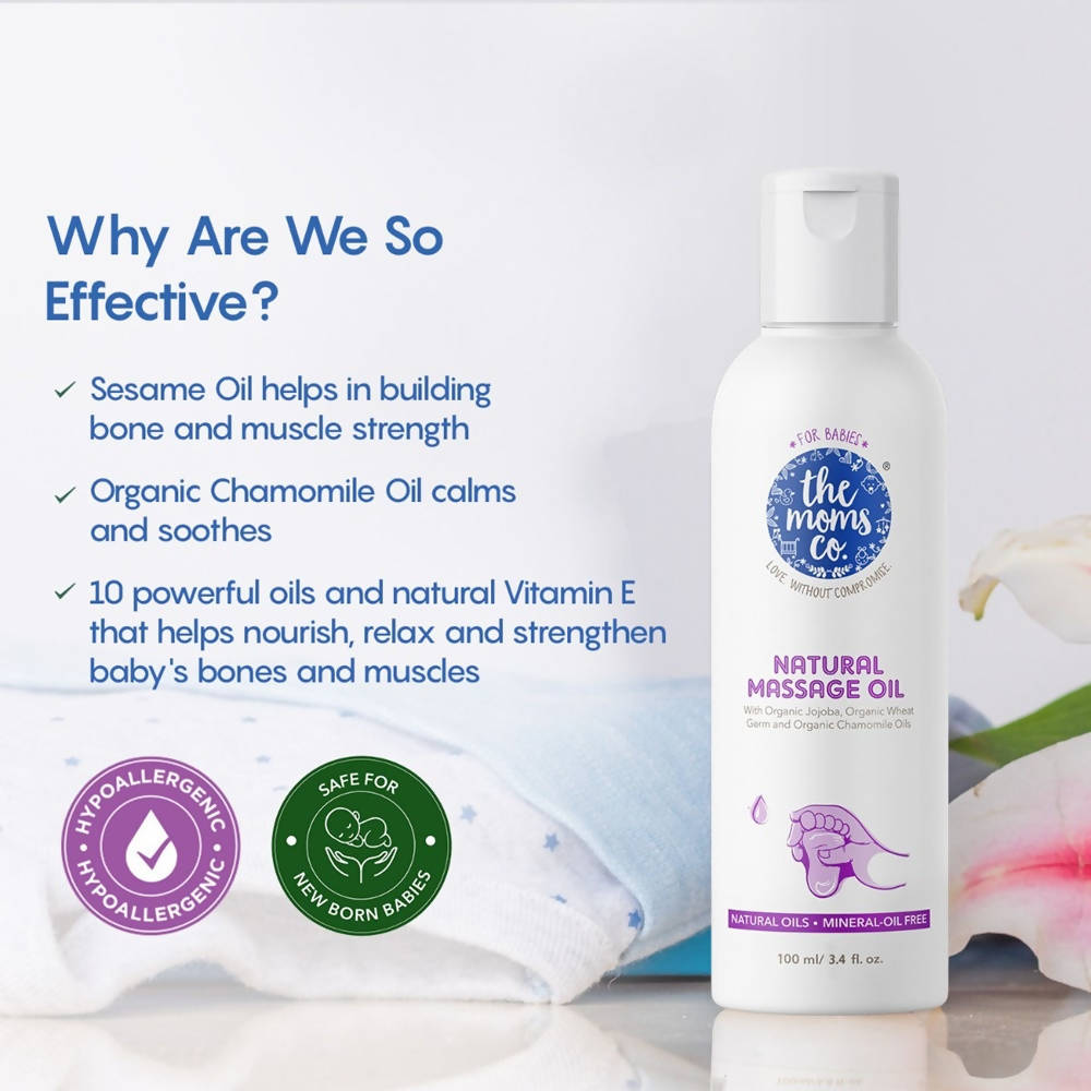 The Moms Co Natural Massage Oil | Grocsy
