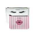 Colorbar Pouch Lips & Lashes Flat Pouches (Set Of Two) - White+Blush Pink | Grocsy