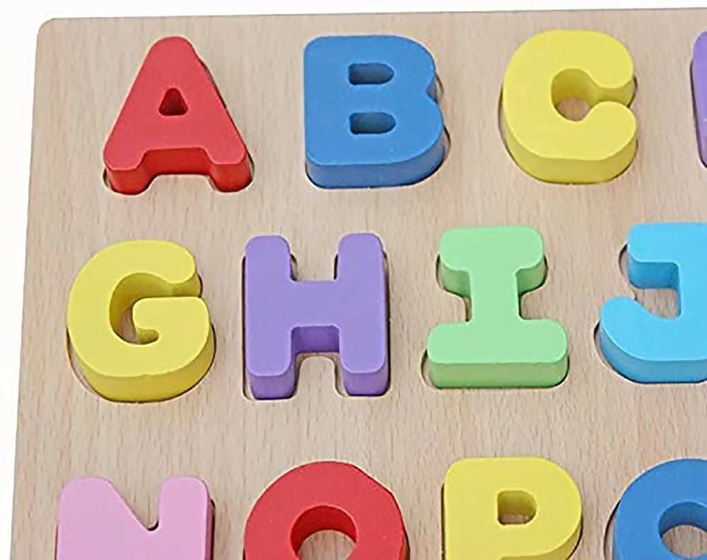 Webby Wooden Capital Alphabets Letters Learning Educational Puzzle Toy for Kids | Grocsy