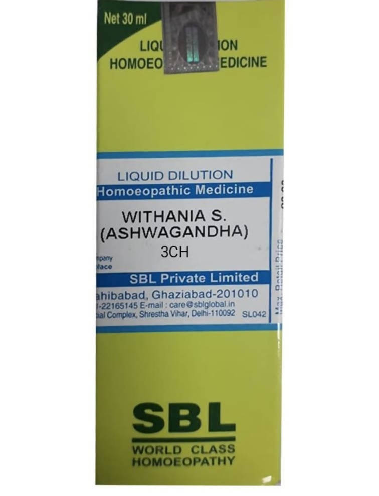 SBL Homeopathy Withania S (Ashwagandha) Dilution | Grocsy