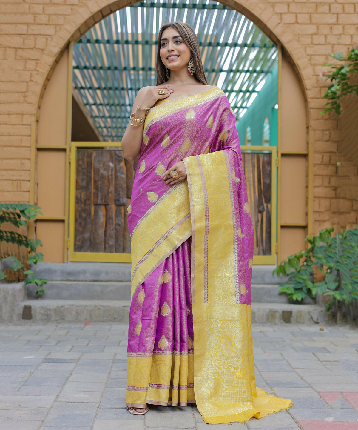 Vamsee Madhavi Purple Soft Silk Saree | Grocsy