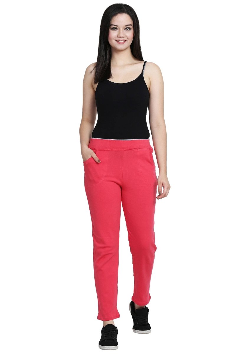Asmaani Pink color Hosiery Lower with Two Side Pockets. | Grocsy