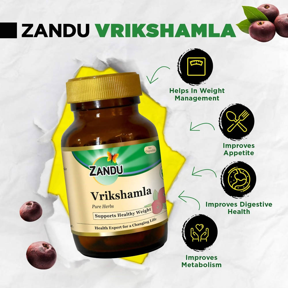 Zandu Vrikshamla Pure Herbs Capsules | Grocsy