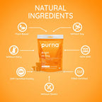 Purna Gummies Vitamin C Orange Gummies with Vitamin D3, and Zinc for Immunity & Clear Skin