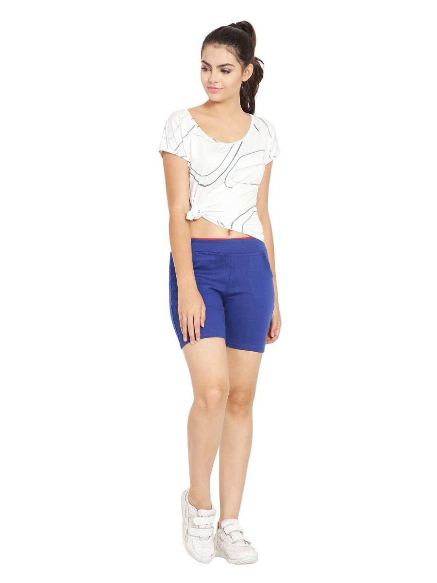 Asmaani Royal Blue Color Short Pant with Two Side Pockets | Grocsy