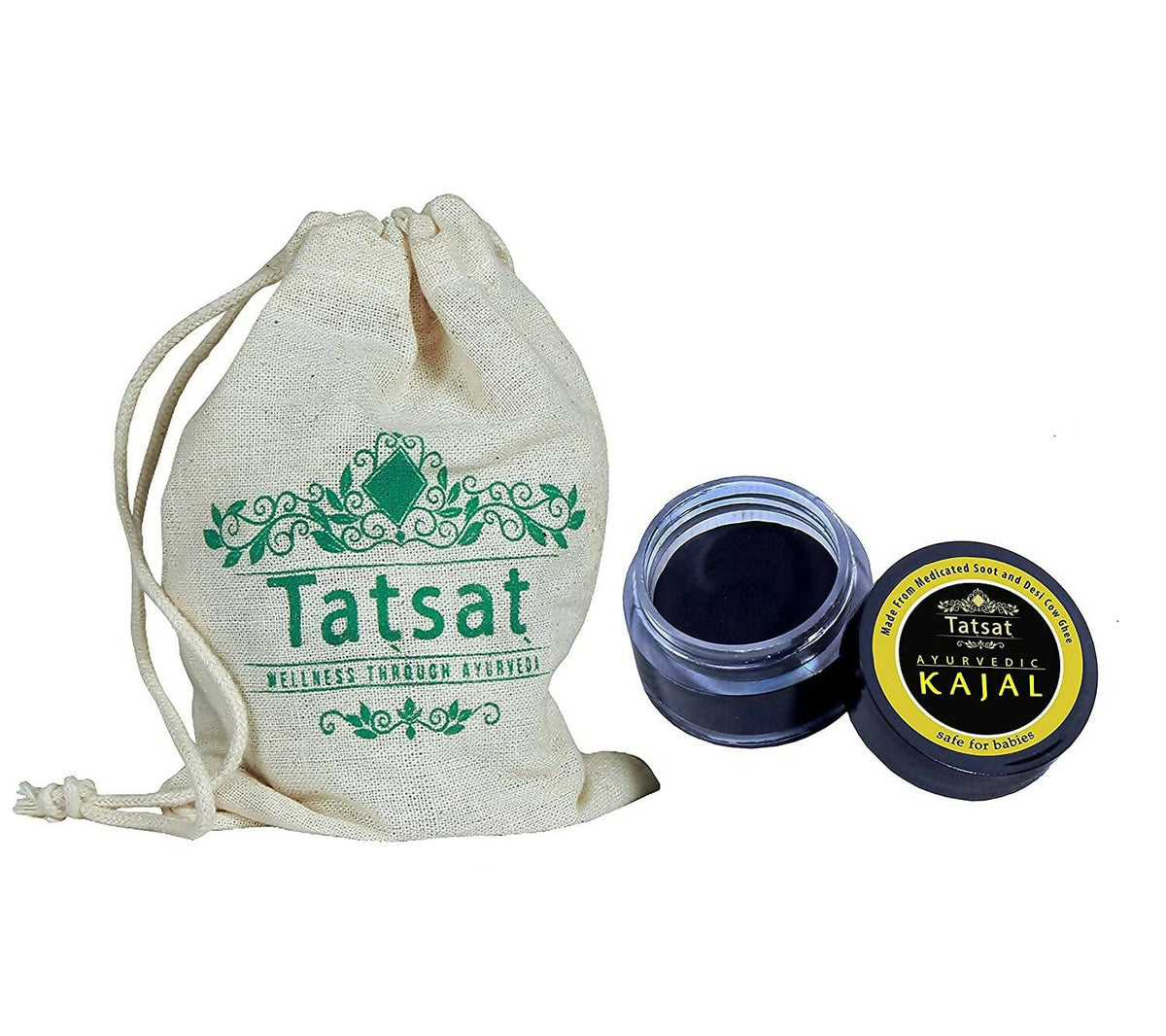 Tatsat 100% Natural Certified Ayurvedic Baby Kajal With Pure Herbs | Grocsy