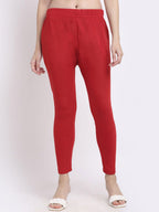 TAG 7 Women Knitted Ankle-Length Leggings | Grocsy