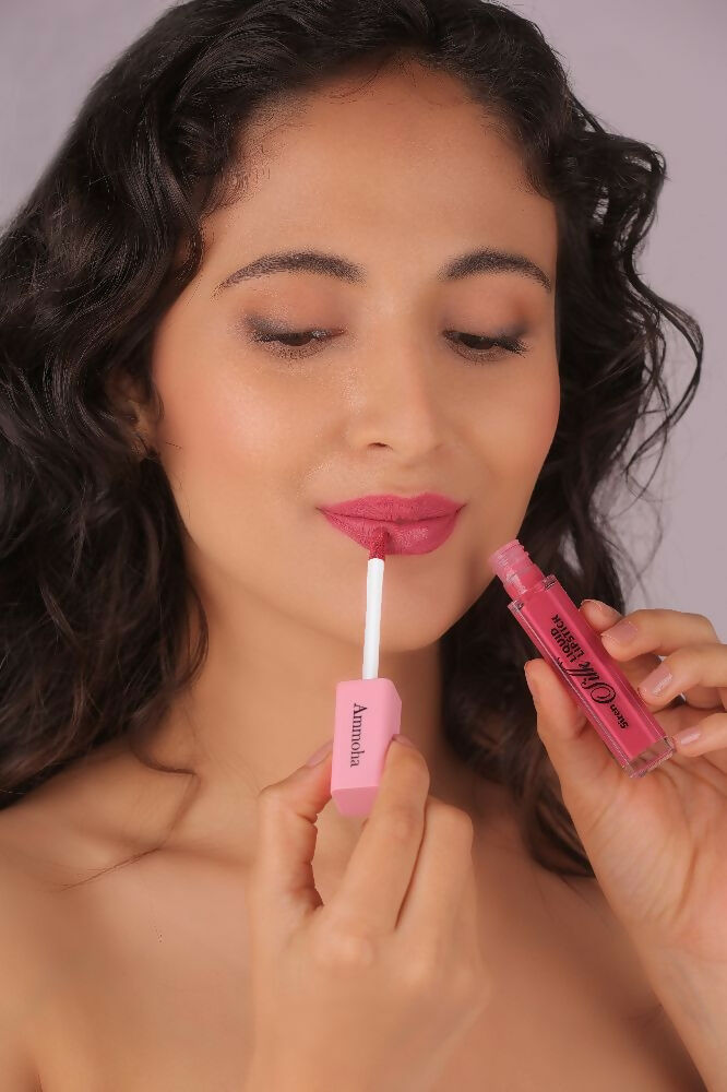 Ammoha Cosmetics Long-Lasting, Matte-Finished Rosewood Glow Color Liquid Lipstick | Grocsy
