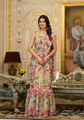 Partywear Designer Parrot Slime Georgette Fancy Saree - Anbazaar | Grocsy