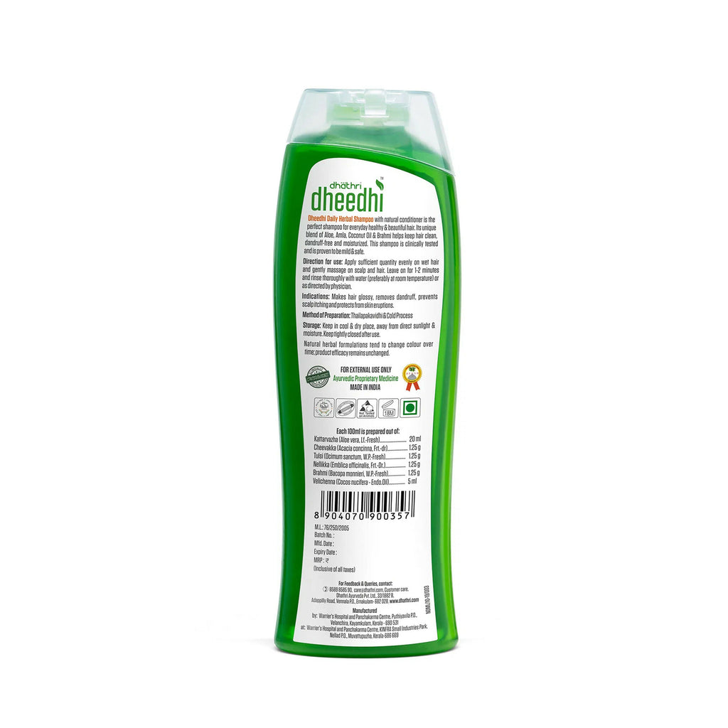 Dhathri Dheedhi Daily Herbal Shampoo To Reduce Dandruff & Promote Hair Growth | Grocsy