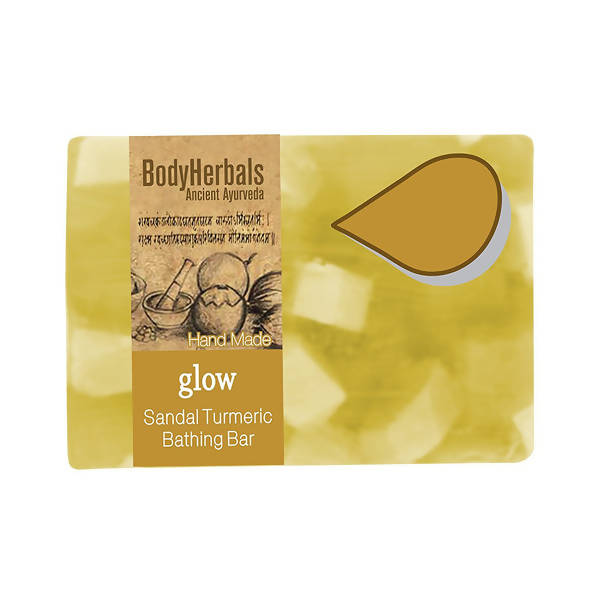 Bodyherbals Glow, Sandal & Turmeric Bathing Bar | Grocsy