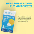 BBETTER Vitamin D3 400 IU Capsules | Grocsy