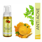Glamveda Turmeric & Tulsi Detox Anti Acne Face Wash | Grocsy