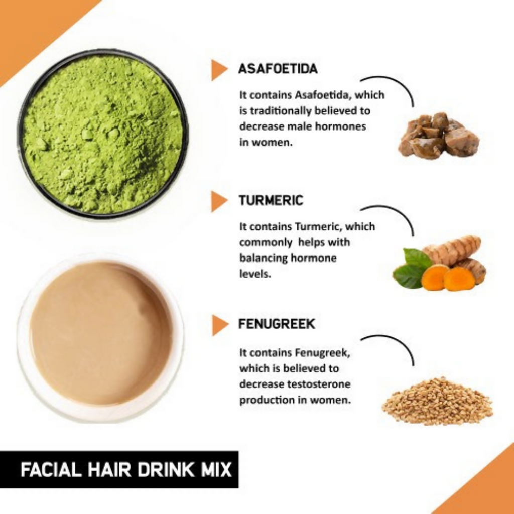 Just Vedic Facial Hair Drink Mix | Grocsy