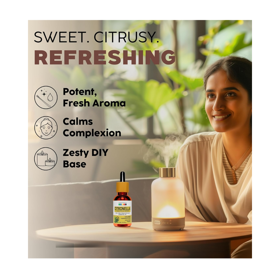 Organix Mantra Citronella Oil - 100% Natural Citronella Essential Oil | Grocsy