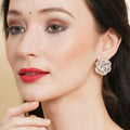 Flower Diamond Earrings- Ruby Raang | Grocsy