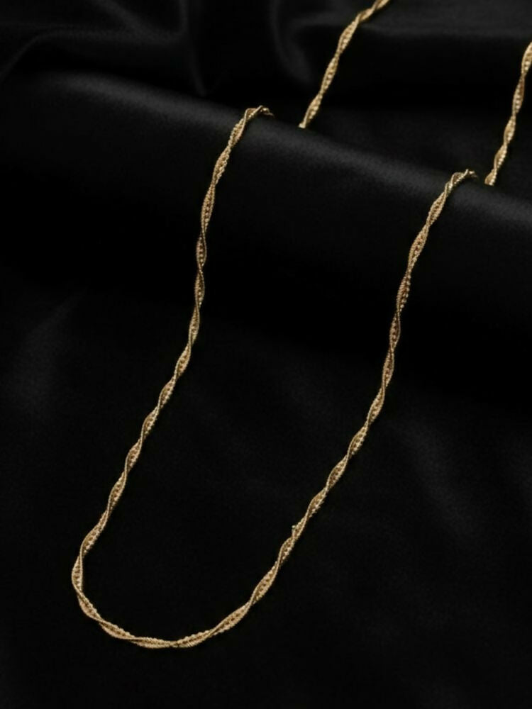 NVR Women Gold Plated Handcrafted Minimal Chain | Grocsy