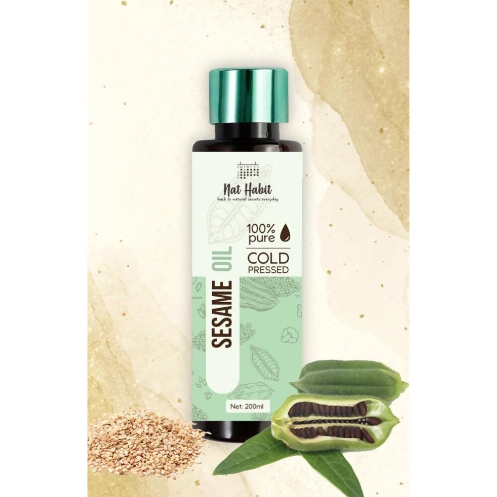 Nat Habit 100% Pure Cold Pressed Sesame (Til) Oil | Grocsy