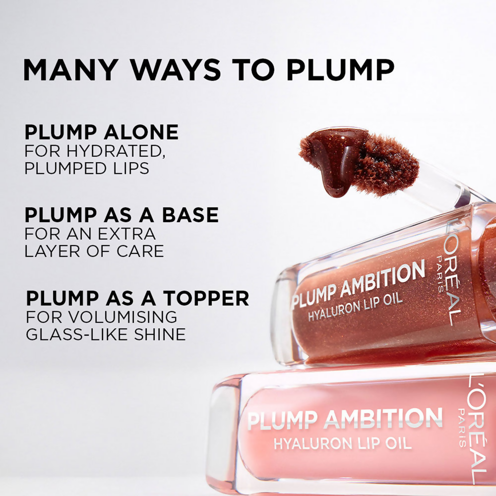 L'Oreal Paris Plump Ambition Hyaluron Lip Oil - 380 Rouge In Love | Grocsy