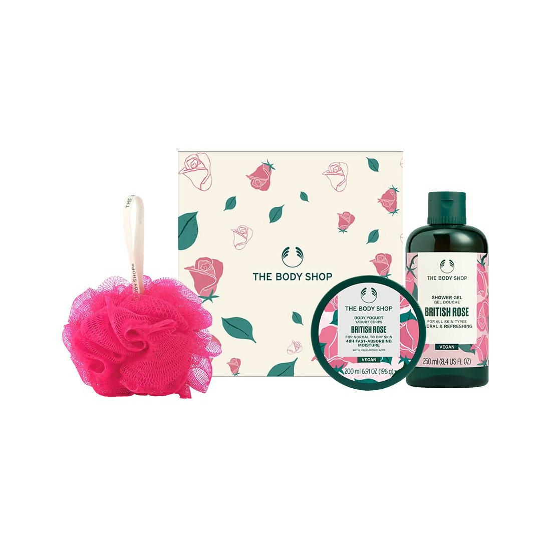 The Body Shop British Rose Bodycare Gift Set, Kit For All Skin | Grocsy