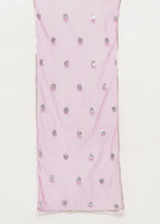 Little Bansi Girls Cotton Embroidery Kurta with Floral Sharara with Dupatta - White & Pink | Grocsy