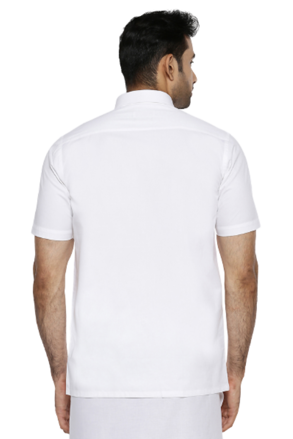 Ramraj Cotton Mens Half Sleeve Formal 100 % Cotton White Shirt | Grocsy
