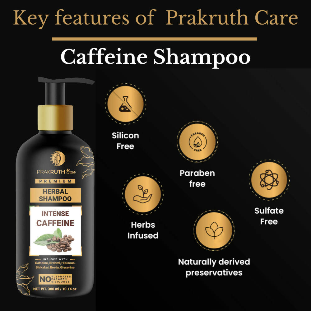 Prakruth Care Premium Herbal Intense Caffeine Shampoo | Grocsy