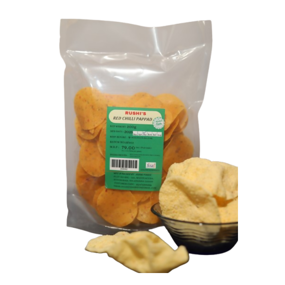 Avani Foods Red Chilly Papads