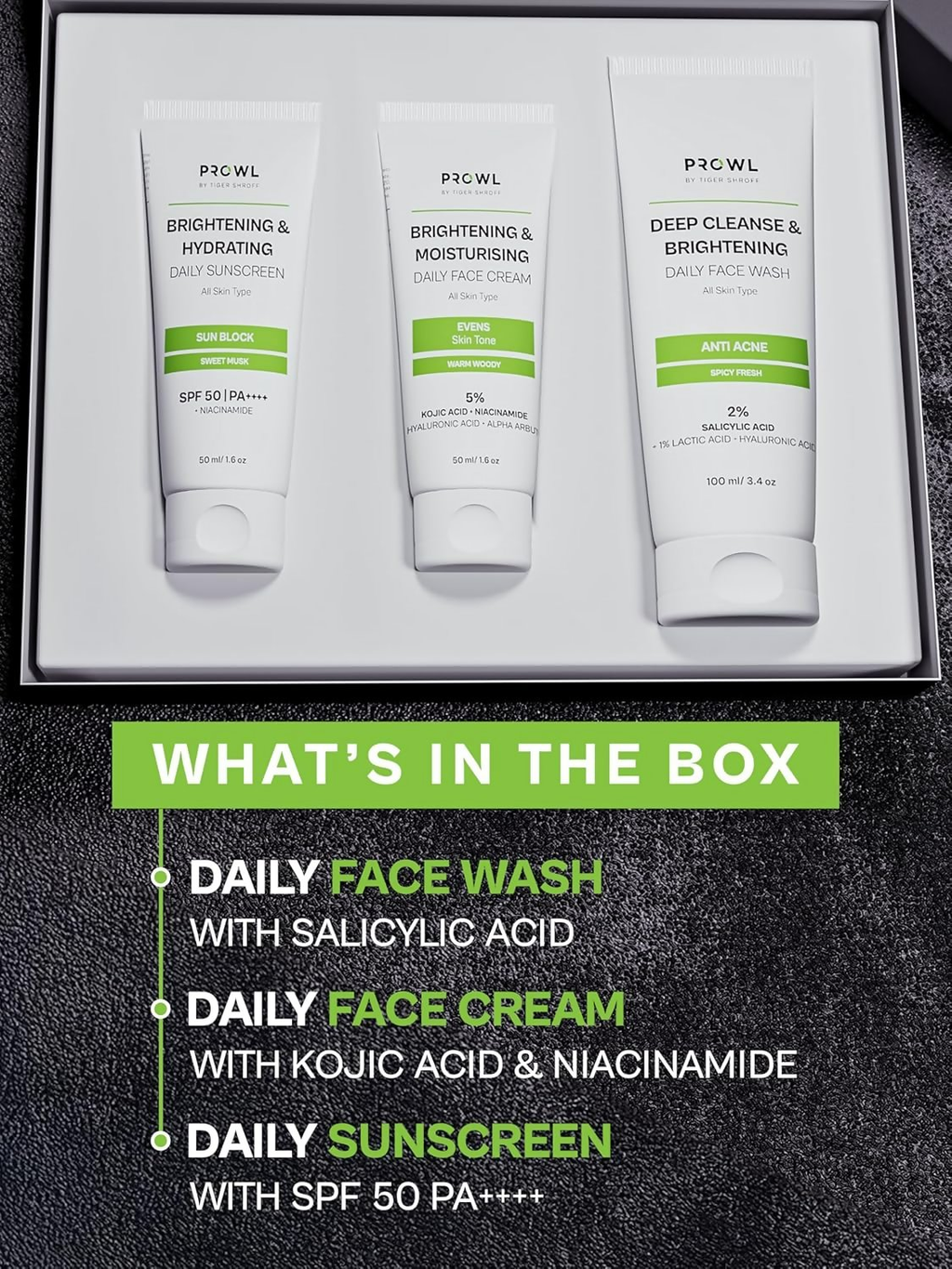 Prowl By Tiger Shroff Unique Skincare Gift Kit | Grocsy