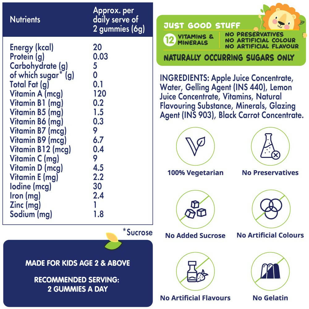 Horlicks Nutri Gummies for Kids - Strawberry Flavor | Grocsy