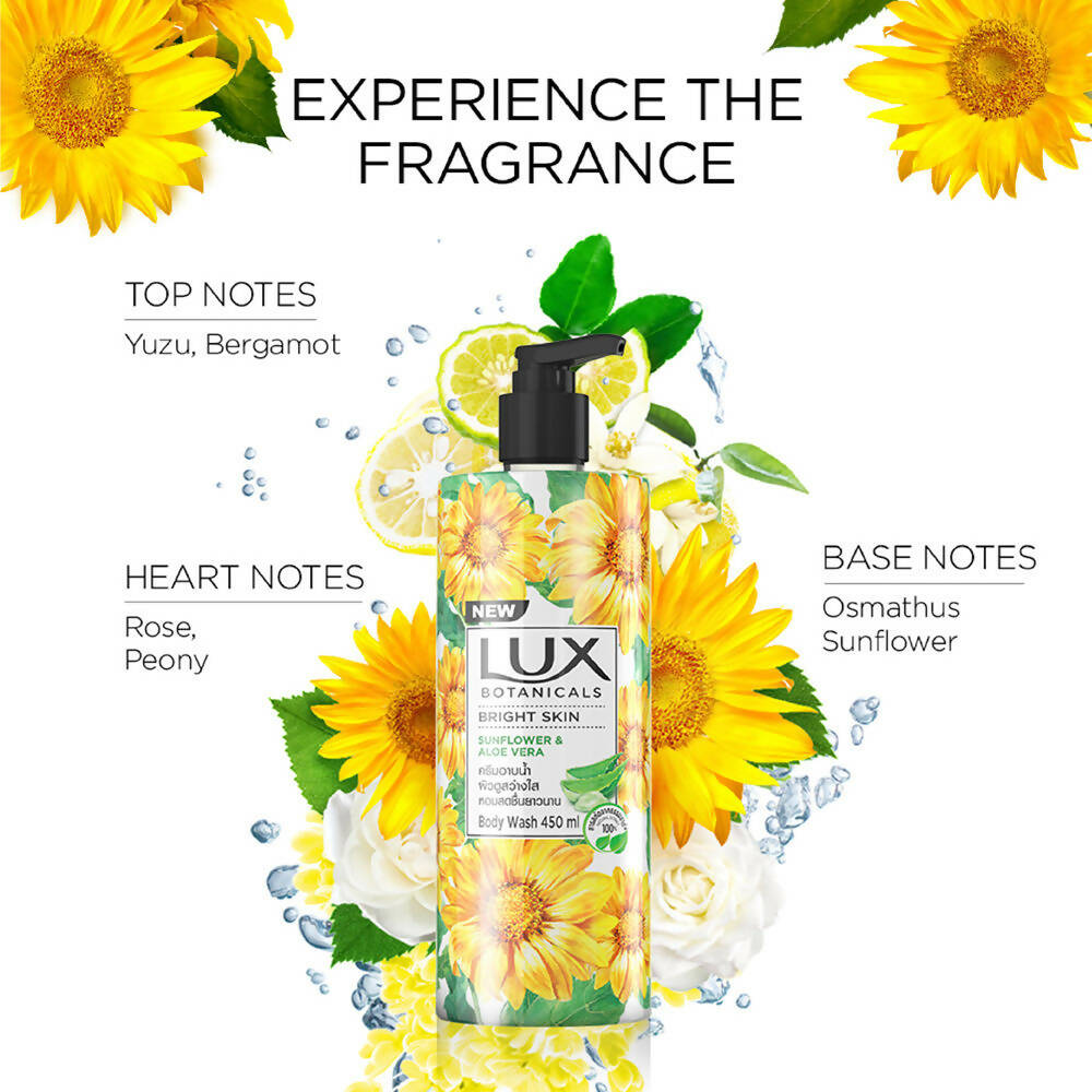Lux Botanicals Bright Skin Body Wash with Sunflower & Aloe Vera | Grocsy