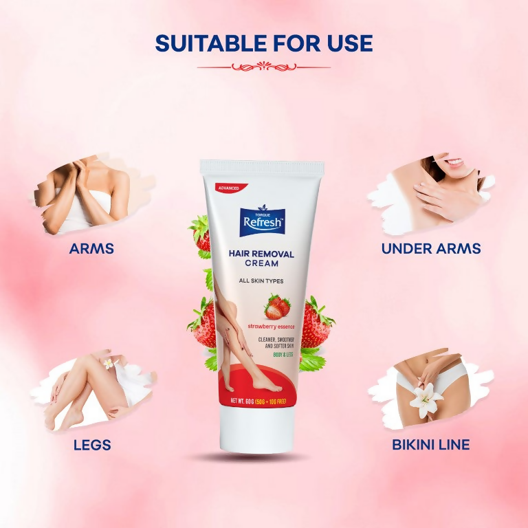 Torque's Refresh Hair Removal Cream With Strawberry | Grocsy